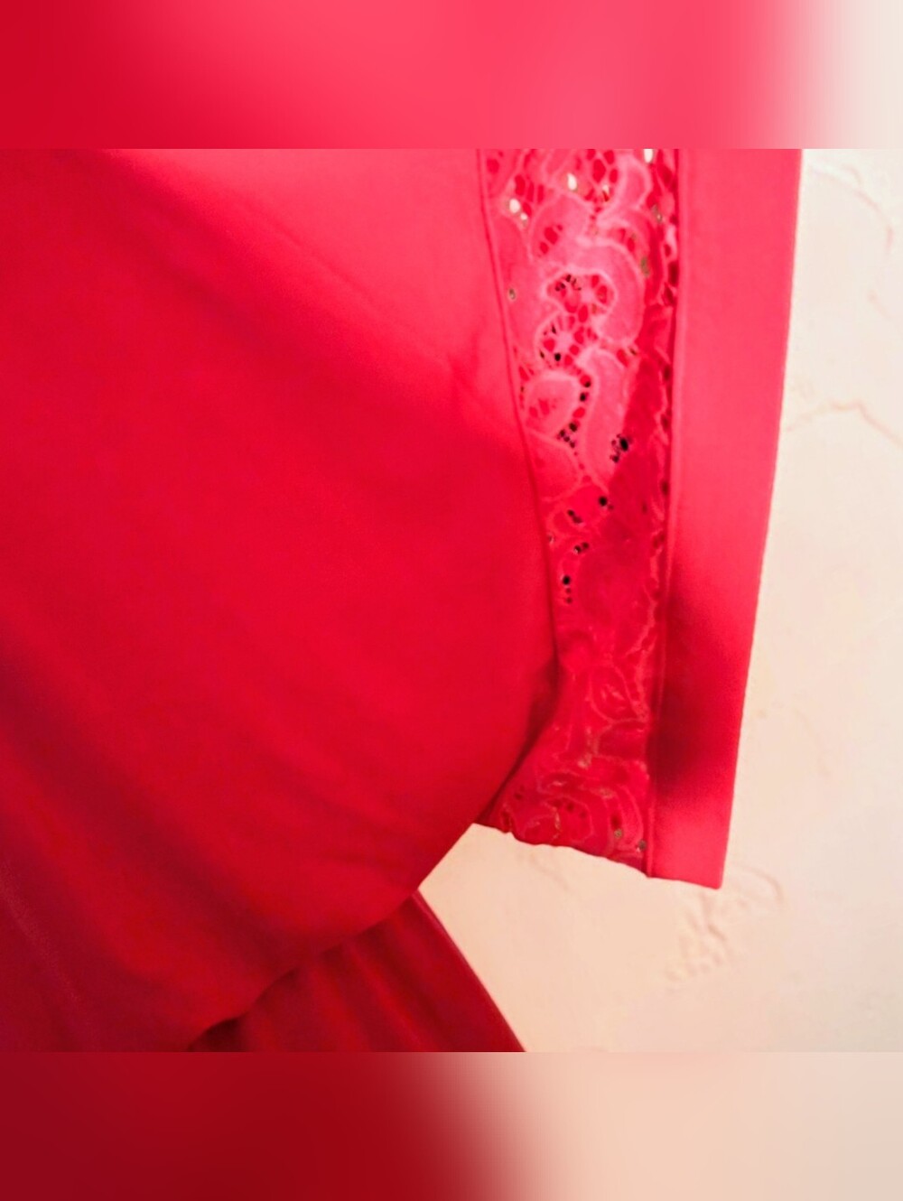 Jessica Howard Women's Coral Lace Trim Knit Midi Dress Size 16W - Picture 4 of 5